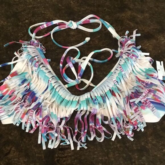 L*Space Mirage Audrey Fringe‎ Halter Top NWT - Picture 5 of 6